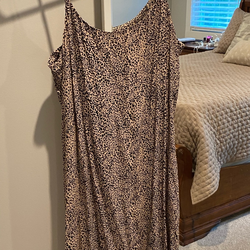 Animal Print Slip Dress